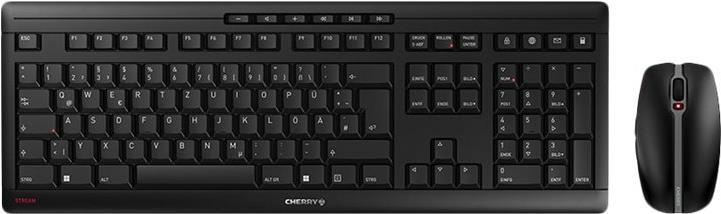 CHERRY STREAM DESKTOP RECHARGE - Tastatur-und-Maus-Set - kabellos - 2.4 GHz - QWERTZ - Deutsch - Tastenschalter: CHERRY SX - Schwarz