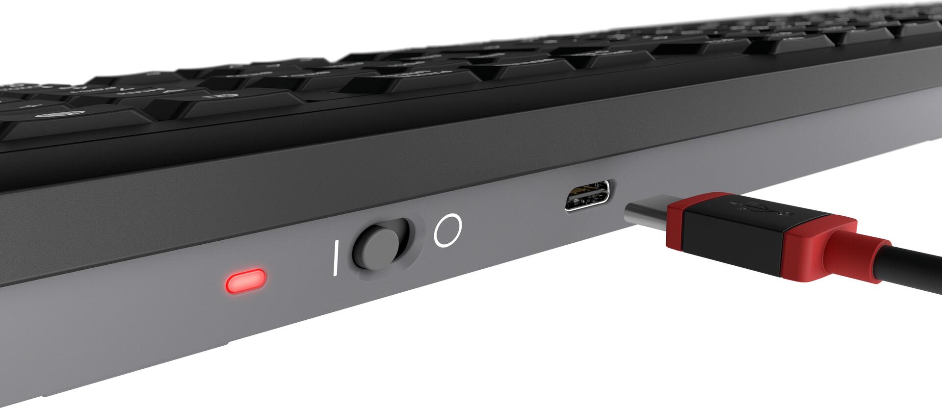 CHERRY STREAM DESKTOP RECHARGE - Tastatur-und-Maus-Set - kabellos - 2,4 GHz - QWERTY - US mit Euro-Symbol - Tastenschalter: CHERRY SX - Schwarz (JD-8560EU-2)