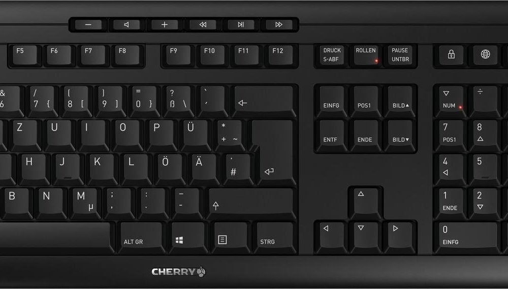CHERRY STREAM DESKTOP RECHARGE - Tastatur-und-Maus-Set - kabellos - 2.4 GHz - Tschechisch/Slowakish - Tastenschalter: CHERRY SX - Schwarz