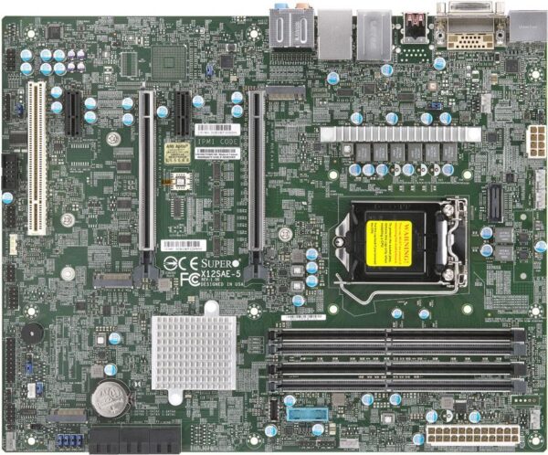 Super Micro SUPERMICRO X12SAE-5 - Motherboard - ATX - LGA1200-Sockel - W580 Chipsatz - USB 3,2 Gen 1, USB 3,2 Gen 2, USB-C Gen 2x2 - Gigabit LAN, 2,5 Gigabit LAN - Onboard-Grafik (CPU erforderlich) - HD Audio (MBD-X12SAE-5-B)