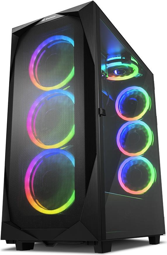 Sharkoon REV300 - Tower - Erweitertes ATX - Seitenteil mit Fenster (gehärtetes Glas) - keine Spannungsversorgung - USB/Audio (4044951032129)