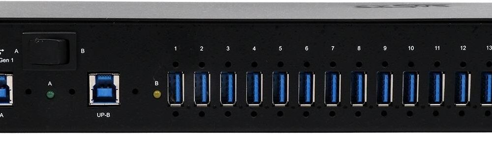 EXSYS EX-1526HMVS Schnittstellen-Hub USB 3.2 Gen 1 (3.1 Gen 1) Type-B 5000 Mbit/s Schwarz (EX-1526HMVS)