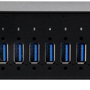 EXSYS EX-1526HMVS Schnittstellen-Hub USB 3.2 Gen 1 (3.1 Gen 1) Type-B 5000 Mbit/s Schwarz (EX-1526HMVS)