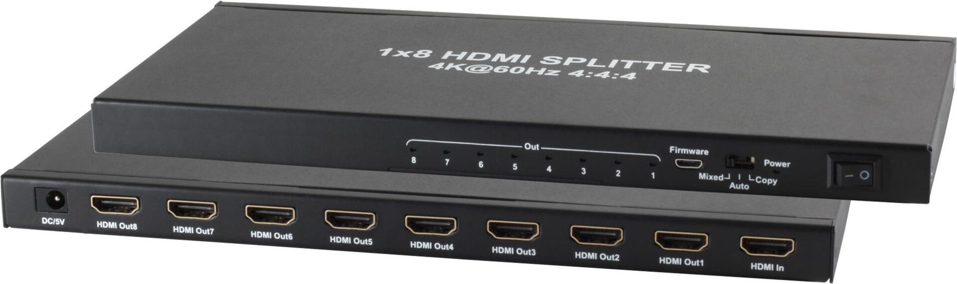 SHVP SP05-10003 - HDMI Splitter 4K/2K 60 Hz HDR 2,50cm (1") 8out (SP05-10003)