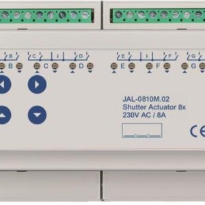 MDT JAL-0810M.02 Jalousieaktor 8fach 8TE REG 10A 230VAC m.Fahrzeitmessung (JAL-0810M.02)