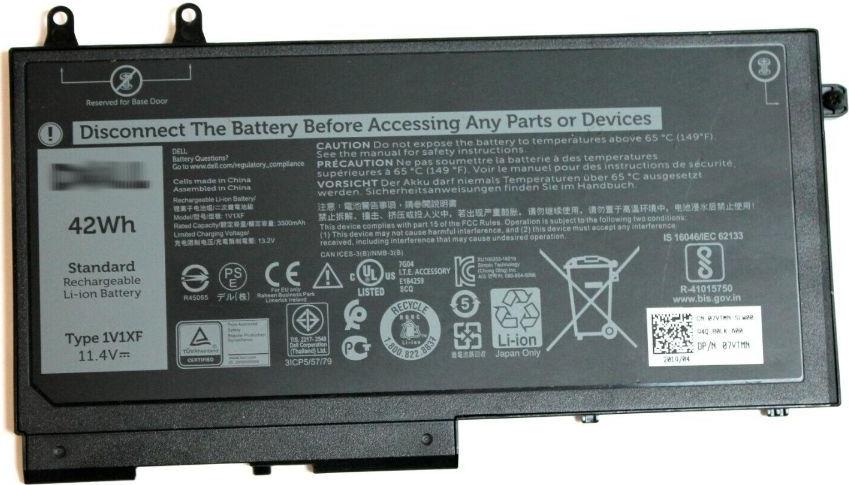 Dell Simplo - Laptop-Batterie - Lithium-Ionen - 3500 mAh - 42 Wh - für Inspiron 7791 2-in-1, Latitude 5400, 5500, Precision 3540 (7VTMN)