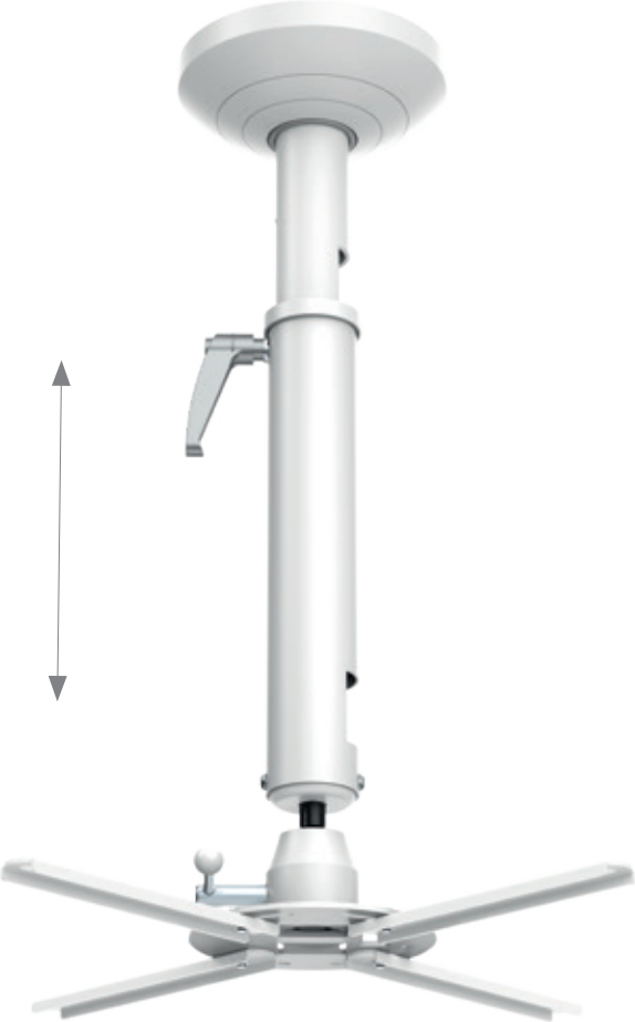HAGOR Beamfix II - Befestigungskit (Deckenmontage) - für Projektor - 520 - 600 mm, universal - weiß