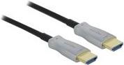 Delock - Highspeed HDMI-Kabel - HDMI männlich bis HDMI männlich - 100,0m - Glasfaser - Schwarz - Active Optical Cable (AOC), unterstützt 4K 60 Hz (3840 x 2160) (84137)