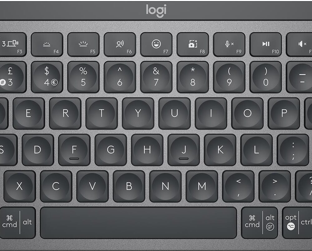 Logitech MX Keys Mini - Tastatur - hinterleuchtet - kabellos - Bluetooth - QWERTY - US International - Graphite (920-010498)