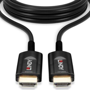Lindy - Ultra High Speed - HDMI-Kabel - HDMI männlich bis HDMI männlich - 10 m - Hybrid Kupfer/Kohlefaser - Schwarz - rund, Support von 4K 120 Hz, Support von 8K 60 Hz