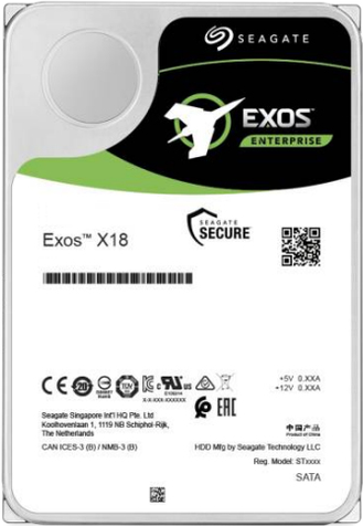 Seagate Exos X18 ST10000NM014G - Festplatte - verschlüsselt - 10TB - intern - SAS 12Gb/s - 7200 U/min - Puffer: 256MB - Self-Encrypting Drive (SED) (ST10000NM014G)