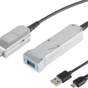 S/CONN maximum connectivity USB Verlängerung Optisch USB 3.0- USB 3.0 A Stecker auf USB 3.0 A + USB Micro B Buchse, 20,0m (30-35095)