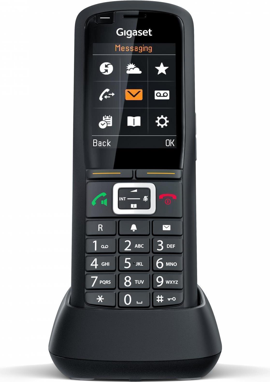 Gigaset R700H Pro - Schnurloses Erweiterungshandgerät - mit Bluetooth-Schnittstelle - DECTGAPCAT-iq - Schwarz (S30852-H2976-R102)