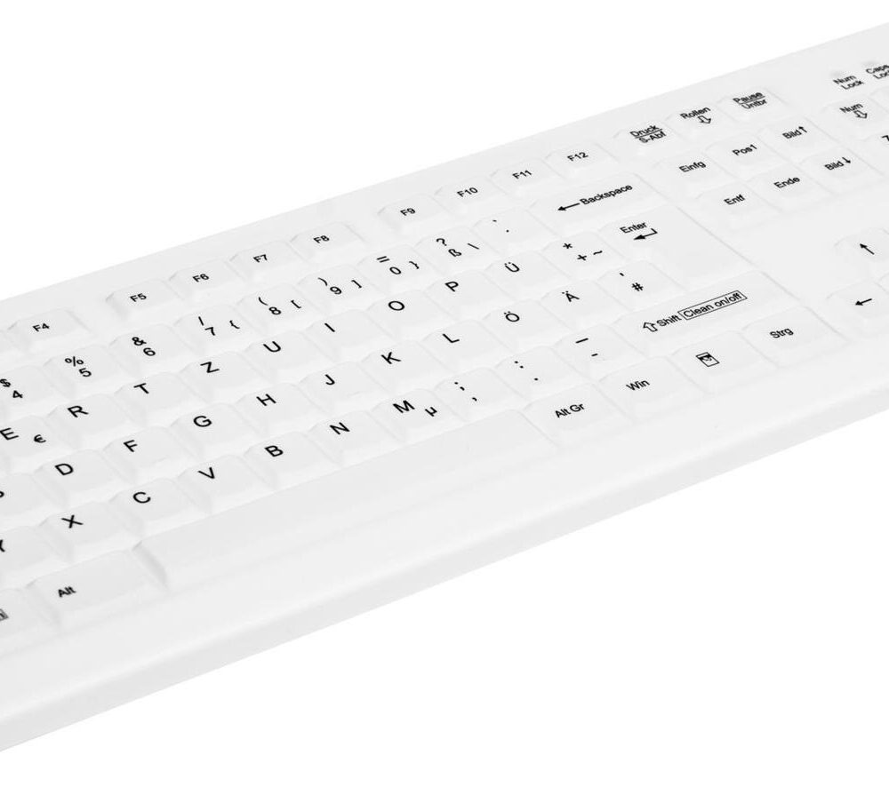 CHERRY AK-C8100F-FUS-W/GE Tastatur RF Wireless QWERTZ Deutsch Weiß (AK-C8100F-FUS-W/GE)