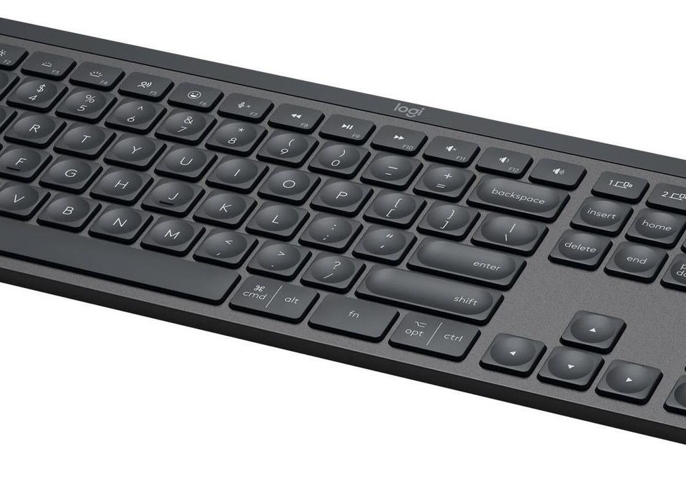 Logitech MX Keys - Tastatur - hinterleuchtet - Bluetooth - AZERTY - Französisch - Graphite