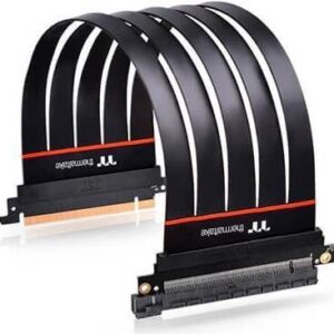 Thermaltake TT Premium PCI-E 4,0 Extender - PCI Express x16 Kabel - 164 pin PCI Express (M) zu 164 pin PCI Express (W) - 30cm - Schwarz (AC-058-CO1OTN-C1)