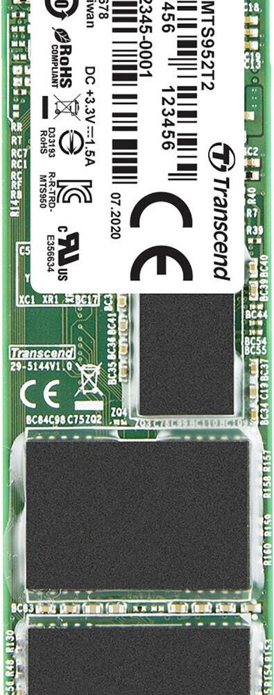 Transcend MTS952T2 - SSD - 512 GB - intern - M.2 2280 (doppelseitig) - SATA 6Gb/s