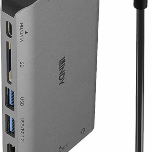 LINDY USB 3,2 Type C Laptop Mini Dock - Dockingstation - USB-C 3,2 - HDMI, DP - GigE (43323)