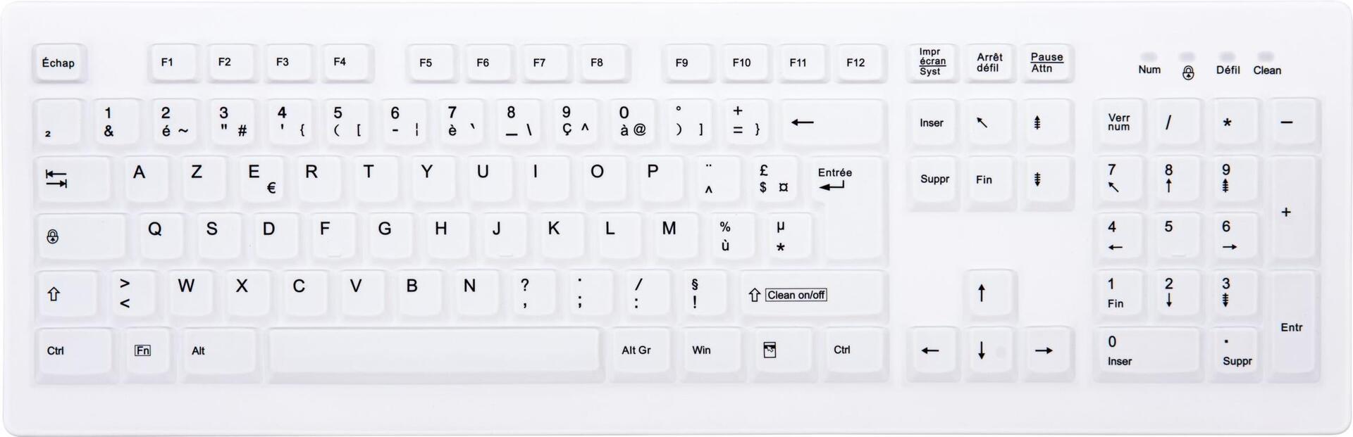 CHERRY AK-C8100F-FU1-W/FR Tastatur RF Wireless AZERTY Französisch Weiß (AK-C8100F-FU1-W/FR)