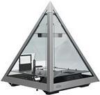 AZZA Pyramid 804L - Pyramidengehäuse - E-ATX - Seitenteil mit Fenster (gehärtetes Glas) - keine Spannungsversorgung (ATX) - Grau - USB/Audio (CSAZ-804L)