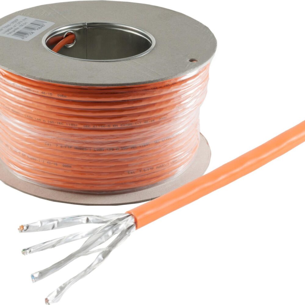 shiverpeaks ®-BASIC-S--Netzwerkkabel-LAN-Verlegekabel,Cat.7 Rohkabel, S/FTP, GHMT Zertifizierung, Bandbreite 600 MHz, 500m (BS08-82035007)