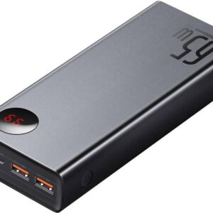 Externer LiPo-Akku (Powerbank) mit PD3.0 QC3.0 2xUSB + USB C 65W 20000mAh ADAMAN schwarz BASEUS (PPIMDA-D01)