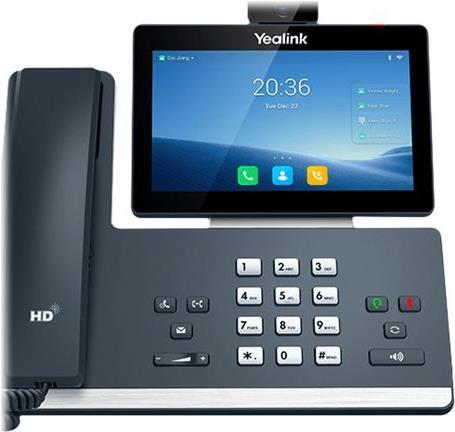 Yealink SIP-T58W Pro with camera - VoIP-Telefon - mit Bluetooth-Schnittstelle mit Rufnummernanzeige - 10 Parteien Anruffunktion - SIP, SIP v2, SRTP, RTCP-XR, VQ-RTCPXR - Classic Gray - mit Yealink CAM50 Kamera (1201606)