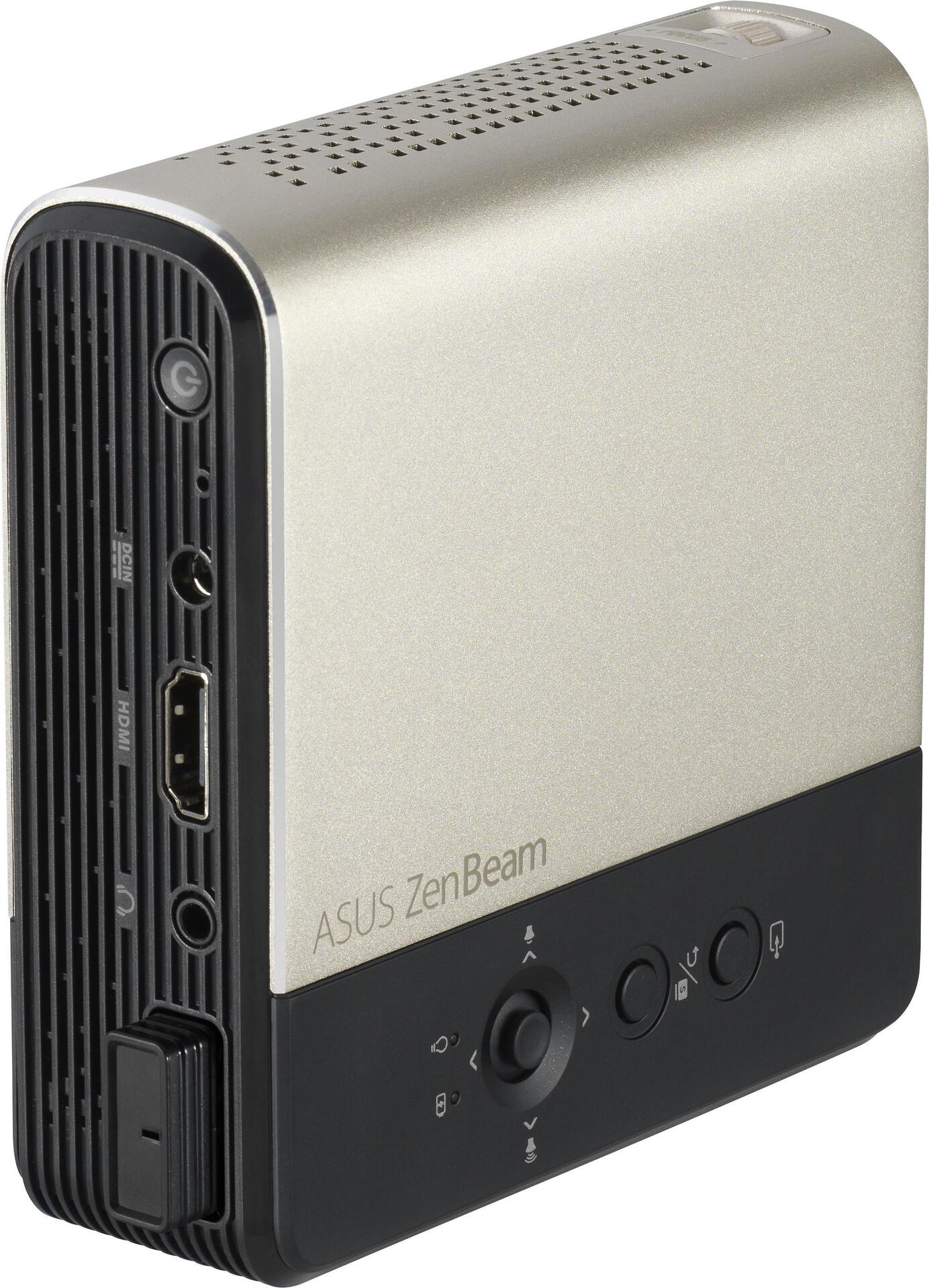 ASUS ZenBeam E2 - DLP-Projektor - LED - 300 lm - WVGA (854 x 480) - 16:9 - Gold (90LJ00H3-B01170)