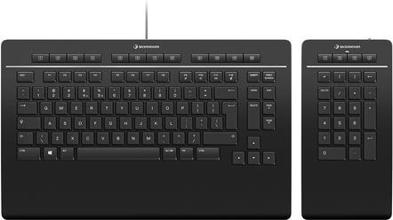 3Dconnexion Keyboard Pro with Numpad - Tastatur und Nummernfeld - USB - QWERTZ - Deutsch (3DX-700091)