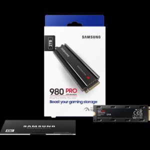 Samsung 980 PRO MZ-V8P2T0CW - SSD - verschlüsselt - 2TB - intern - M.2 2280 - PCIe 4,0 x4 (NVMe) - Puffer: 2GB - 256-Bit-AES - TCG Opal Encryption 2,0 (MZ-V8P2T0CW)