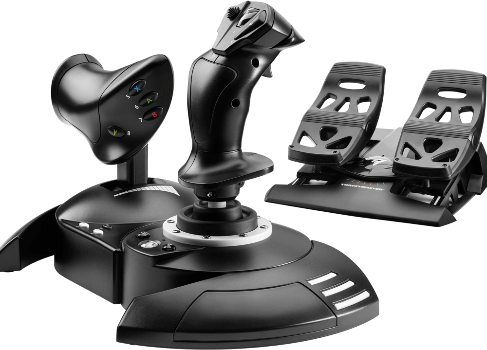 Thrustmaster T-Flight Full Kit X - Joystick, Gashebel und Pedale - kabelgebunden - für PC, Microsoft Xbox One, Microsoft Xbox Series S, Microsoft Xbox Series X