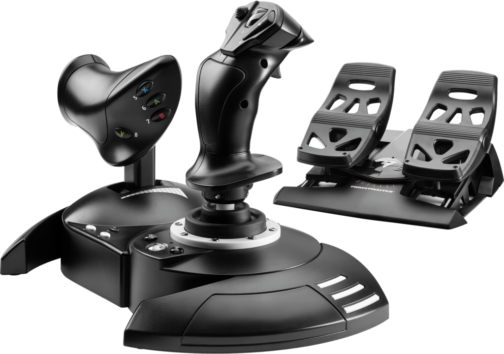 Thrustmaster T-Flight Full Kit X - Joystick, Gashebel und Pedale - kabelgebunden - für PC, Microsoft Xbox One, Microsoft Xbox Series S, Microsoft Xbox Series X
