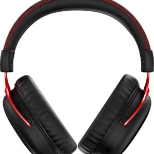 HyperX Cloud II Gaming - Headset - 7.1-Kanal - ohrumschließend - 2,4 GHz - kabellos - Schwarz, Rot - für Victus by HP Laptop 15, 16, Laptop 14, 15, 17, Pavilion x360 Laptop, Pro 290 G9 (4P5K4AA)