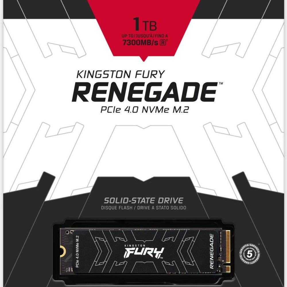 Kingston FURY Renegade - SSD - 1TB + 1TB SSD - intern - M.2 2280 - PCIe 4,0 x4 (NVMe) - integrierter Kühlkörper - für Intel Next Unit of Computing 12 Pro Kit - NUC12WSKi5 (SFYRS/1000G)