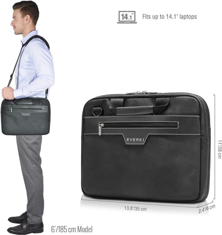Everki Business 414 Notebooktasche 35,8 cm (14.1" ) Aktenkoffer Schwarz (53803)