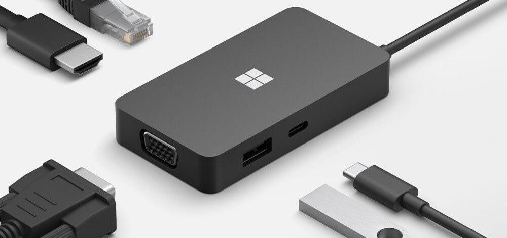 Microsoft USB-C Travel Hub - Dockingstation - USB-C - VGA, HDMI - GigE - kommerziell