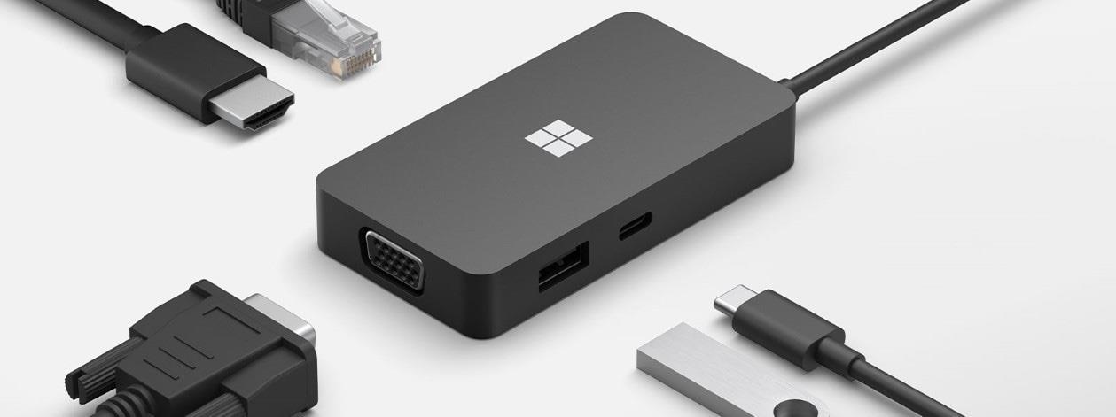 Microsoft USB-C Travel Hub - Dockingstation - USB-C - VGA, HDMI - GigE - kommerziell