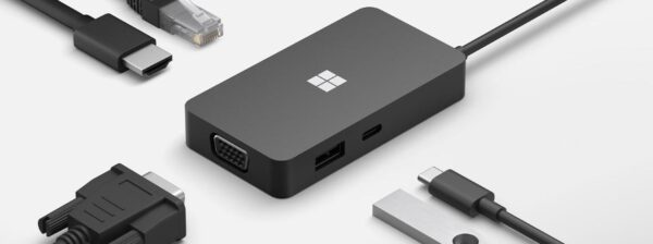 Microsoft USB-C Travel Hub - Dockingstation - USB-C - VGA, HDMI - 1GbE - kommerziell (1E4-00003)