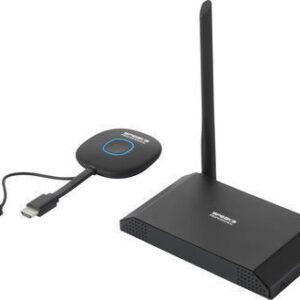 SpeaKa Professional SP-VShare Drahtloses 4K UHD Präsentationssystem 4fach Multi Viewer, Digital Whiteboard-Funktion, Sichere Funkübertragung, Airplay- und (SP-9370956)