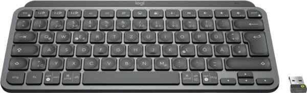 Logitech MX Keys Mini for Business - Tastatur - hinterleuchtet - kabellos - Bluetooth LE - QWERTY - GB - Graphite