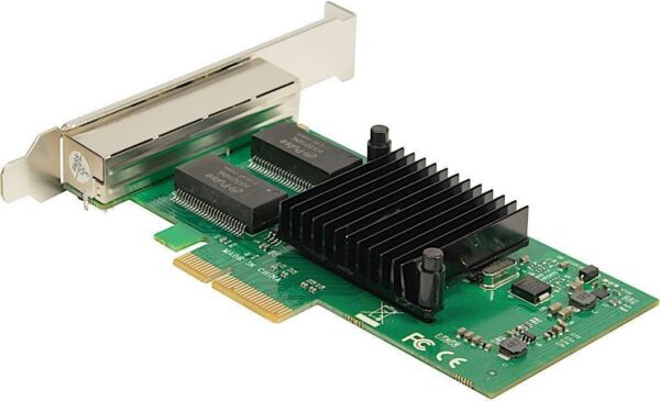 INTER-TECH Argus ST-7238 - vierfach LAN-Adapter Intel i350 Off-Load Checksummen- und Segmentierungsberechnung VT-c VMDq SR-IOV (77773010)