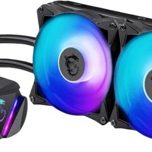 MSI MAG CORELIQUID 240R V2 - Prozessor-Flüssigkeitskühlsystem - Kühlergröße: 240 mm - (für: LGA1156, AM2, AM2+, LGA1366, AM3, LGA1155, AM3+, LGA2011, FM1, FM2, LGA1150, FM2+, LGA2011-3, LGA1151, AM4, LGA2066, LGA1200, LGA1700) - 120 mm (306-7ZW1B41-813)