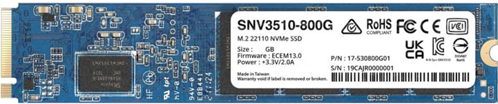 Synology SNV3510-400G - SSD - 400 GB - intern - M.2 22110 - PCI Express 3.0 x4 (NVMe)