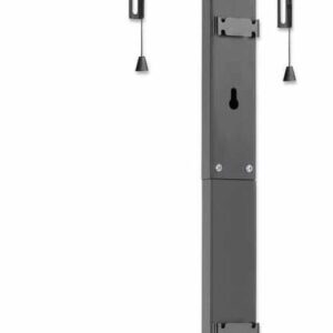 MANHATTAN Ultra Slim TV-Ständer Standfuß für Bildschirme von 81,30cm (32") bis 177,80cm (70") und bis zu 40 kg, -10° bis 3° neigbar, höhenverstellbar, passt hinter TV-Lowboard, Aluminium/Stahlkonstruktion, schwarz/weiß (462044)