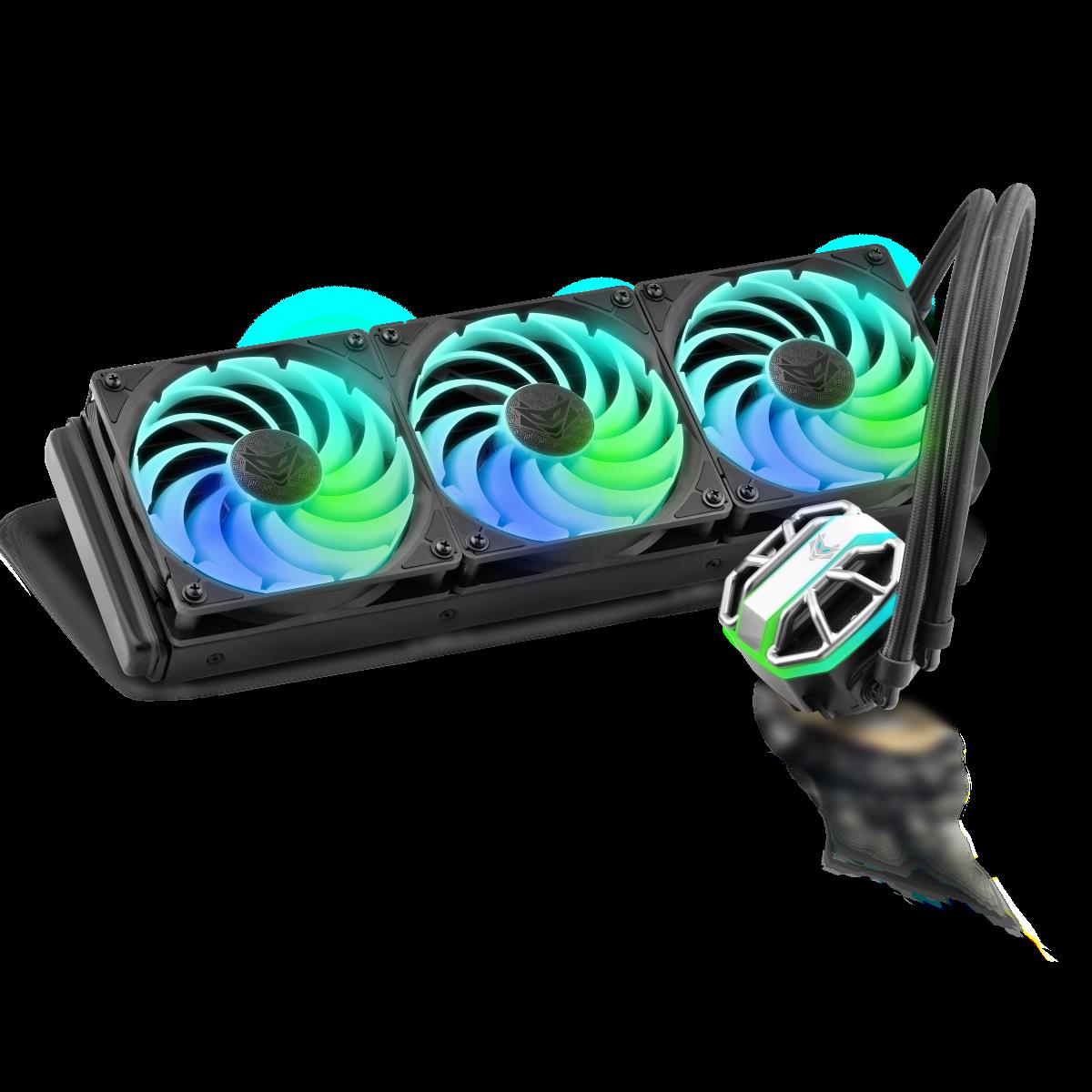 Sapphire Nitro+ S360-A - Prozessor-Flüssigkeitskühlsystem - Kühlergröße: 360 mm - (für: LGA1156, LGA1155, LGA2011, LGA1150, LGA1151, AM4, LGA2066, LGA1200, LGA1152, LGA1700) - 120 mm