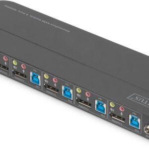 DIGITUS - KVM-/Audio-Switch - 4 x KVM/Audio - 1 lokaler Benutzer - Desktop
