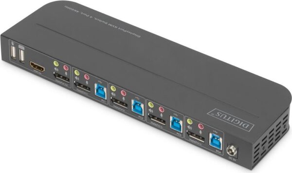 DIGITUS - KVM-/Audio-Switch - 4 x KVM/Audio - 1 lokaler Benutzer - Desktop