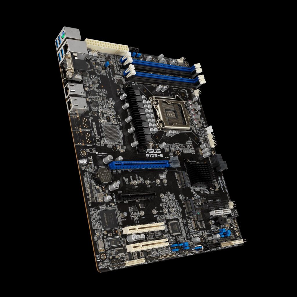 ASUS P12R-E - Motherboard - ATX - LGA1200-Sockel - C256 Chipsatz - USB 3,2 Gen 2, USB 3,2 Gen 1 - 2 x 10 Gigabit LAN - Onboard-Grafik (90SB0A90-M0UAY0)