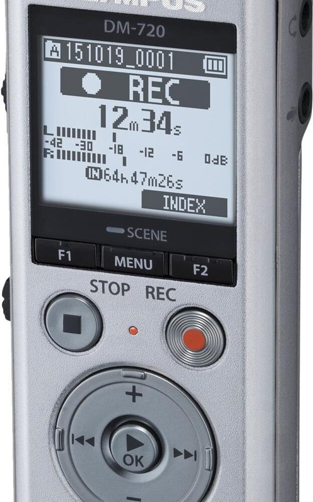 Olympus DM-720 - Voicerecorder - 4 GB - Silber - mit Olympus ME-33 Mikrofon