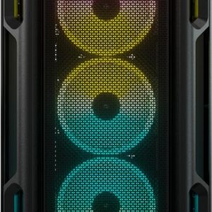 CORSAIR iCUE 5000T RGB - MDT - Erweitertes ATX - Seitenteil mit Fenster (gehärtetes Glas) - keine Spannungsversorgung (ATX) - Schwarz - USB/Audio (CC-9011230-WW)